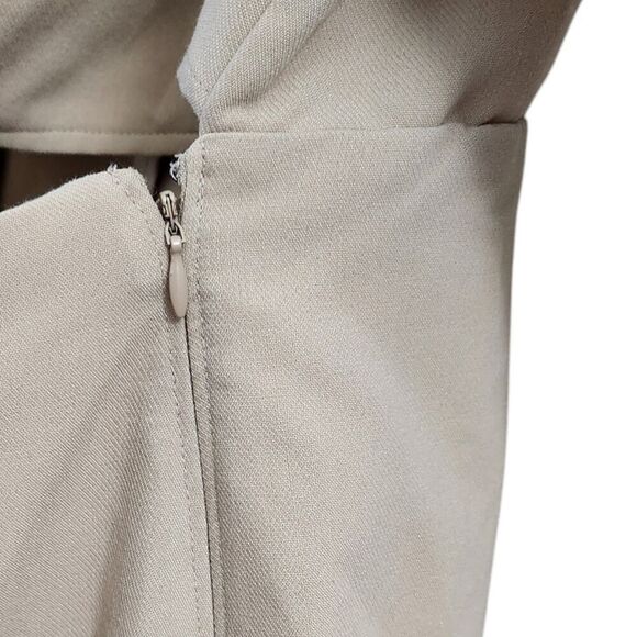 Abercrombie & Fitch Blazer Dress XL Petite XLP Tan Wrap-Front Cutout Long Sleeve - Picture 7 of 11